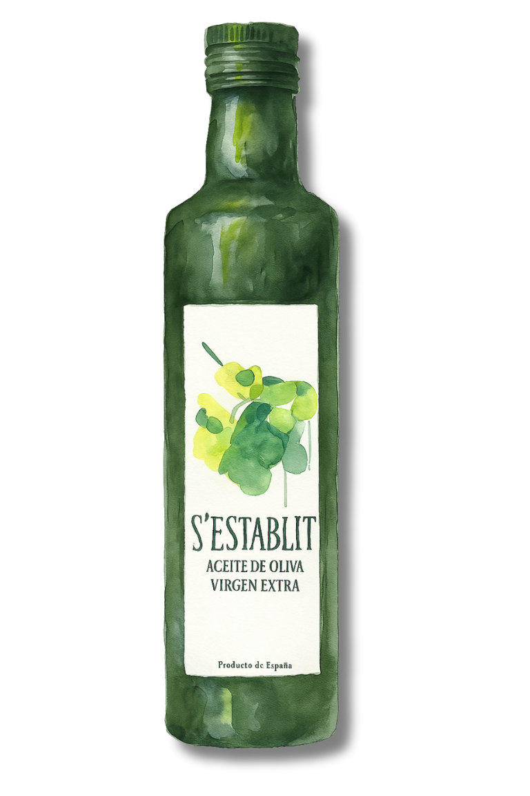 aceite-ecologico-mallorca-botella-acuarela